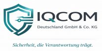 IQCOM Logo inklusive Slogan "Sicherheit, die Verantwortung trägt"